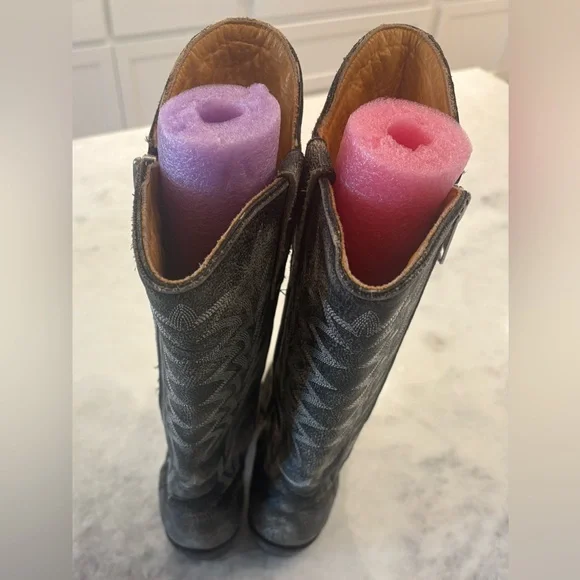 Old Gringo Distressed Black Western Zip Boots Size 7 - Picture 4 of 12